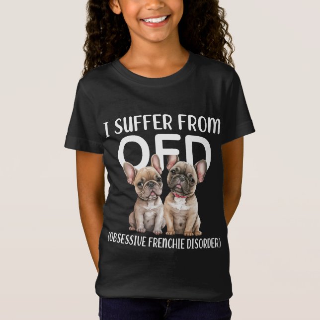 Camiseta Eu Sofro De Cães Obsessivos Com Perturbação France (Frente)