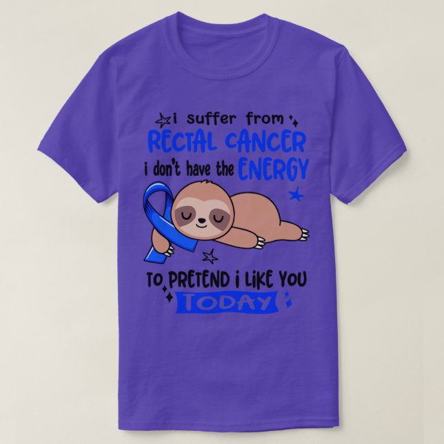 Camiseta Eu Sofro De Cancer Retal Que Eu Não Tenho Energia (Frente do Design)
