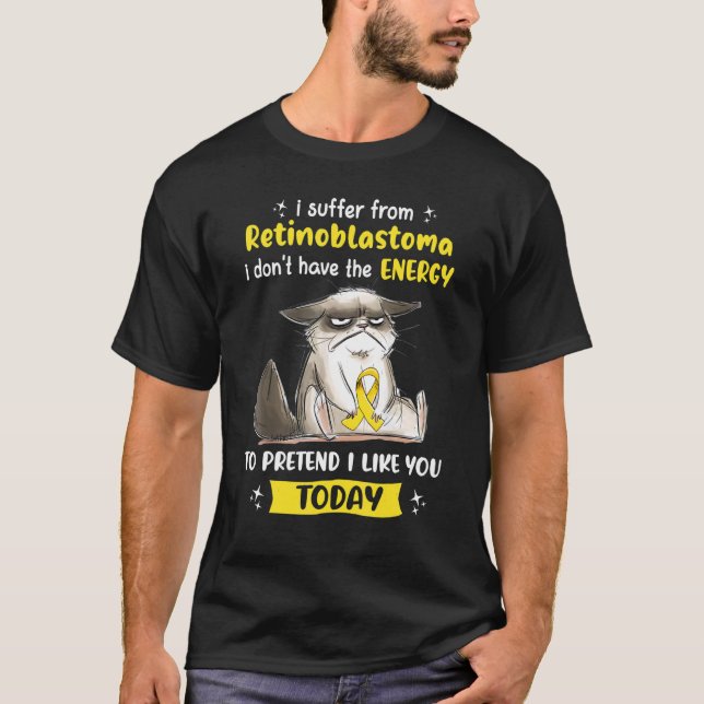 Camiseta Eu Sofro de Conscientização do Retinoblastoma Gato (Frente)