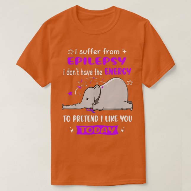 Camiseta Eu Sofro De Epilepsia, Elefante De Consciência (Frente do Design)