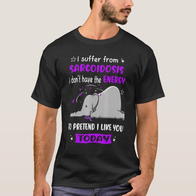 Camiseta Eu Sofro De Um Elefante De Consciência Da Sarcoido (Frente)