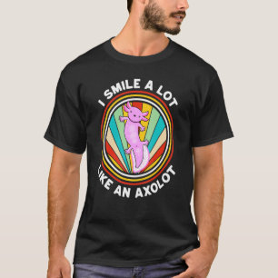 Camiseta Eu Sorrio Muito Como Um Peixe Anfíbio Réptil Axolo