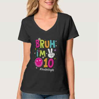 Camiseta Eu sou 10 Groovy 10th Birthday Girls Boys 10 Yea