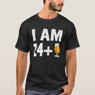 Camiseta Eu Sou 24 Mais 1 25 Fundinho De Dedo Médio Bday 25