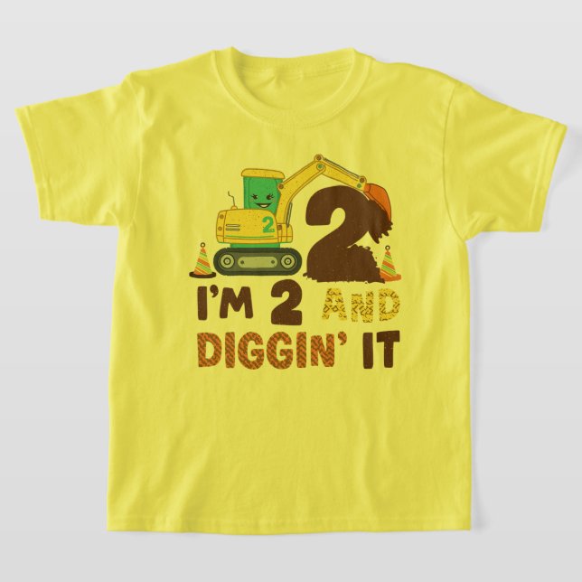 Camiseta Eu sou 2 e digitalizo Festa de aniversário (Postura )