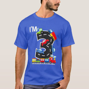 Camiseta Eu sou 3 Aniversário Garoto 3º aniversário Treinad
