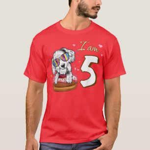 Camiseta Eu sou 5 Aniversário, Linda Espanhol com Rosquinha