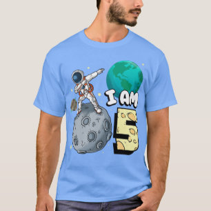 Camiseta Eu sou 5 astronauta espacial Kid Moon Walker 5 Bir
