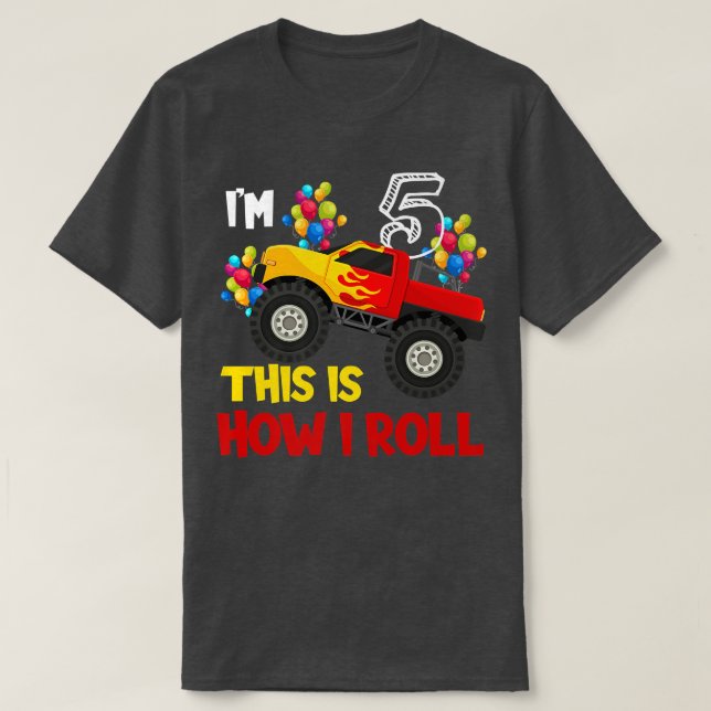 Camiseta Eu sou 5, é assim que eu faço o 5 do Monstro (Frente do Design)
