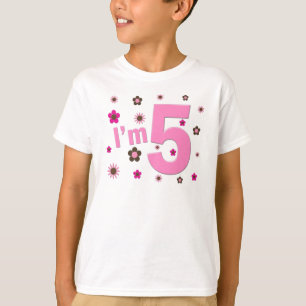 Camiseta Eu sou 5 flores do rosa e do Brown
