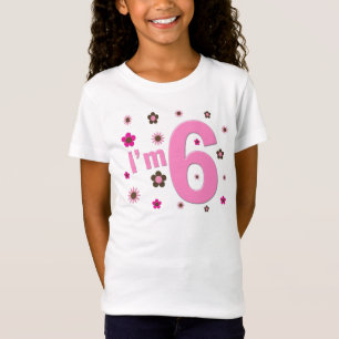 Camiseta Eu sou 6 flores do rosa e do Brown