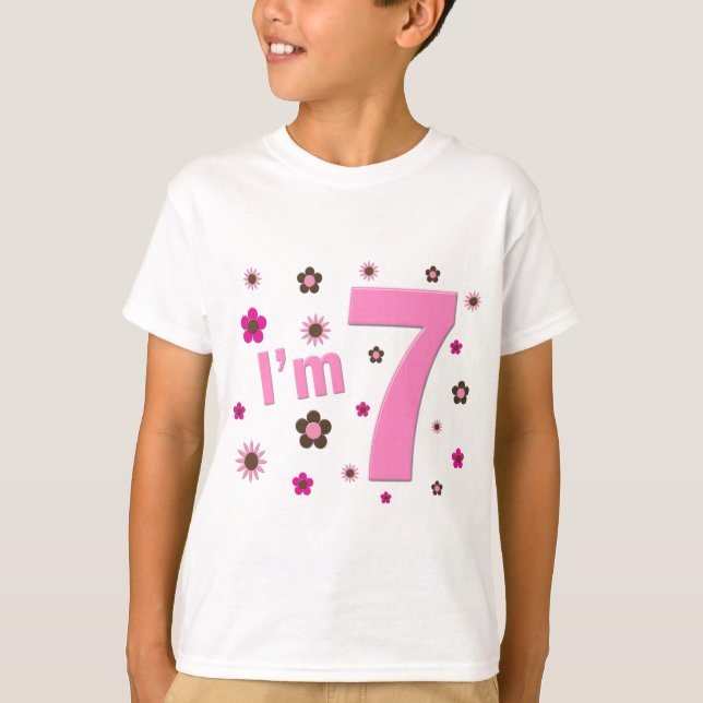 Camiseta Eu sou 7 flores do rosa e do Brown (Frente)