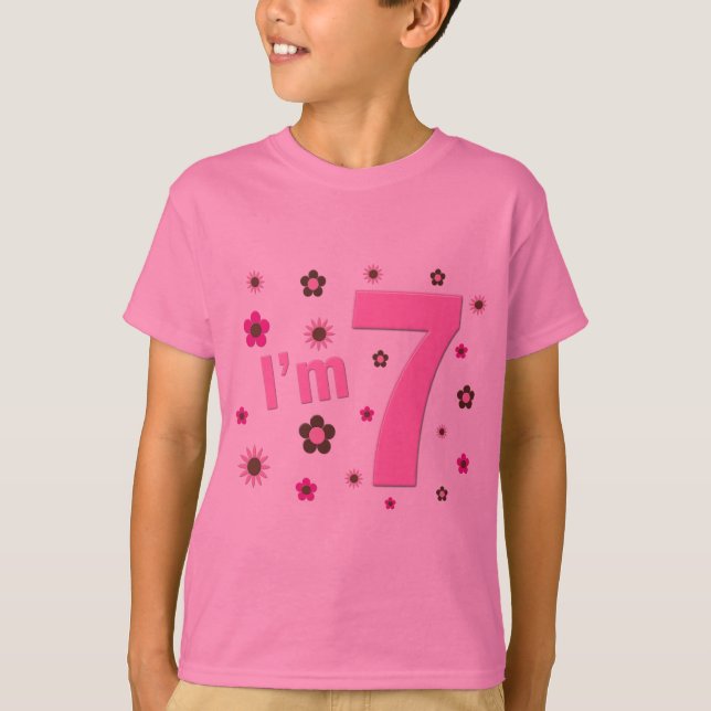 Camiseta Eu sou 7 flores do rosa e do Brown (Frente)