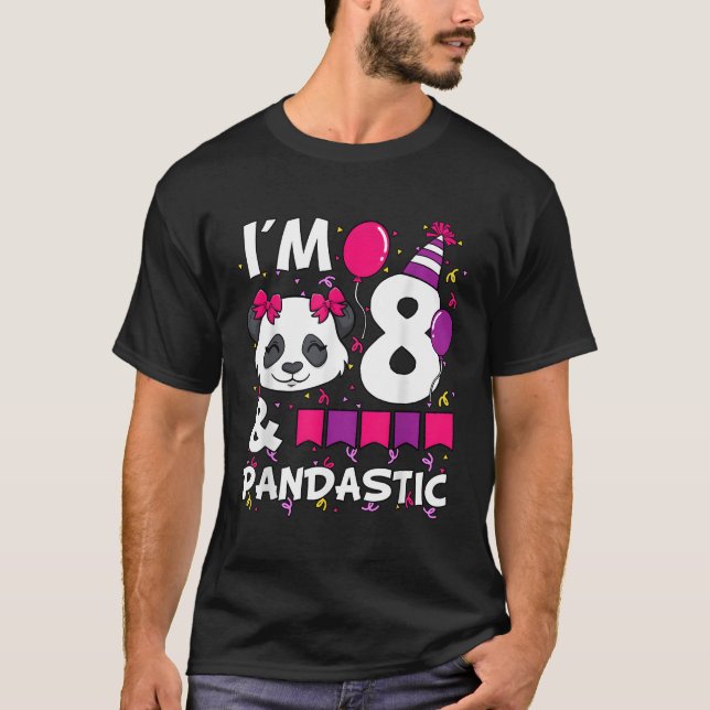 Camiseta Eu Sou 8 Pandástico Py 8ª Celebração De Dia (Frente)