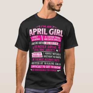 Camiseta Eu sou a April Girl April Birthday