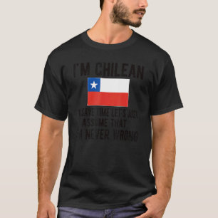 Camiseta Eu sou a bandeira chilena, as raízes chilenas