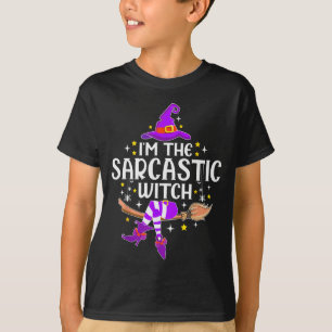 Camiseta Eu Sou A Bruxa Sarcástica Roupas De Halloween Para