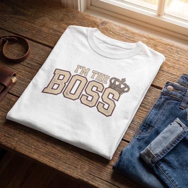 Camiseta Eu Sou a Chefe Mamãe Diversão Maternidade Combinan (Criador carregado)