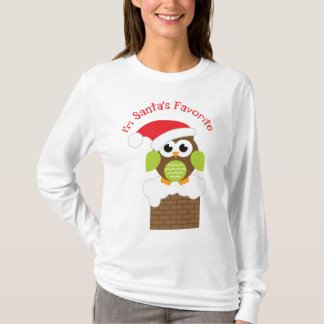 Camiseta Eu sou a coruja favorita do papai noel