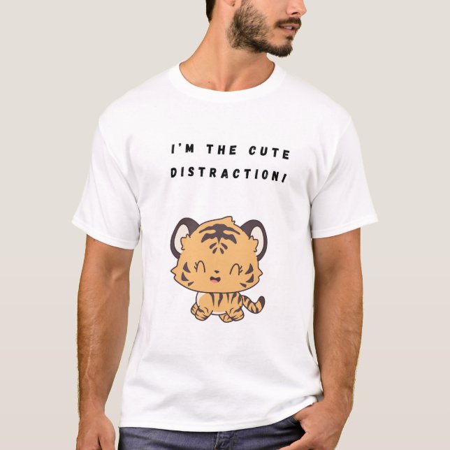Camiseta Eu sou a distração fofa! (Frente)