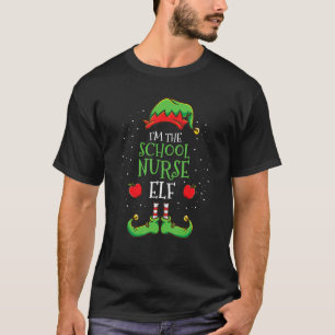 Camiseta Eu Sou a Enfermeira Elfo de Natal da Escola