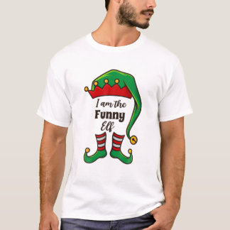 Camiseta Eu sou a Engraçada Elf Xmas a combinar com a famíl