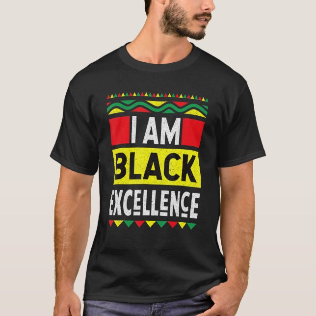 Camiseta Eu sou a excelência negra História negra mês afric (Frente)