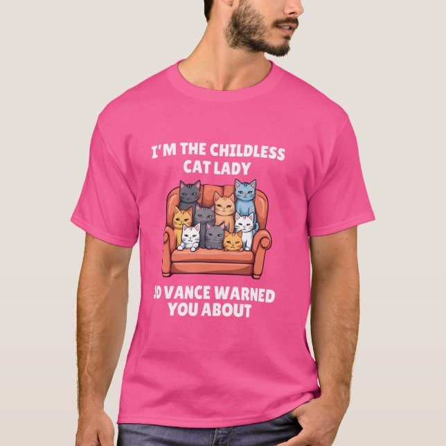 Camiseta Eu sou a fã de gata infantil Lady JD Vance avisou  (Frente)