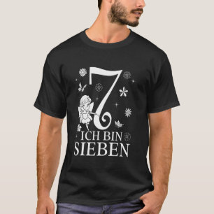 Camiseta Eu Sou a Fada do Aniversário dos Sete Anos Seven