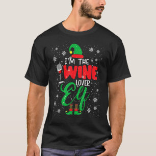Camiseta Eu sou a família de vinhos Bebendo de Elf de Natal