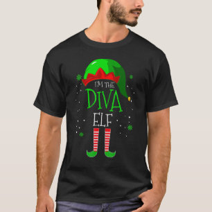 Camiseta Eu sou a família Diva Elf, a confundir o Natal
