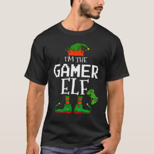 Camiseta Eu sou a família Gamer Elf a combinar o Natal Holi
