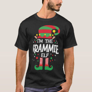 Camiseta Eu sou a Família Grammie Elf a combinar o Natal Pa