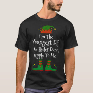 Camiseta Eu sou a família mais jovem do Elf a combinar no N