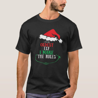 Camiseta Eu sou a família mais velha do Elf a combinar com