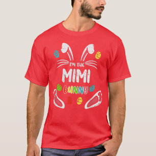 Camiseta Eu sou a família Mimi Bunny Páscoa Engraçada