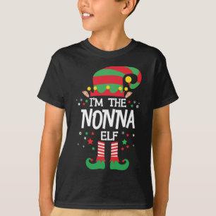 Camiseta Eu sou a família Nonna Elf que bate no Natal Pajam