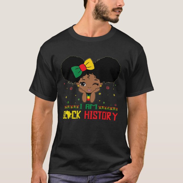 Camiseta Eu Sou A Forte Rainha Africana A História Negra (Frente)