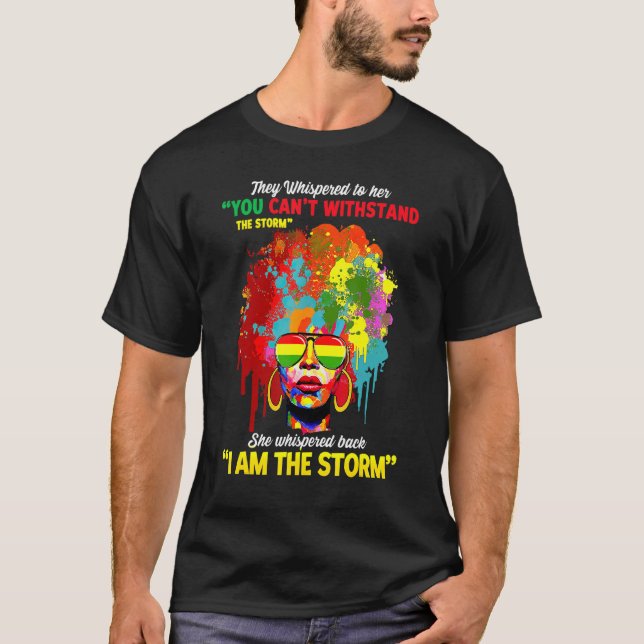 Camiseta Eu Sou A Grafite De Tempestade Afro A Mulher Negra (Frente)