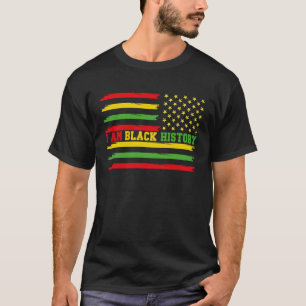 Camiseta EU SOU A HISTÓRIA NEGRA A Bandeira Americana Vinta