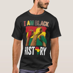 Camiseta Eu sou a História Negra, a Pé da Mão, BHM, Orgulho