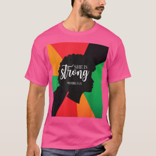 Camiseta Eu Sou A História Negra Cristã Ela É Forte Junetee
