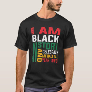 Camiseta EU SOU A HISTÓRIA NEGRA DA História do Orgulho A