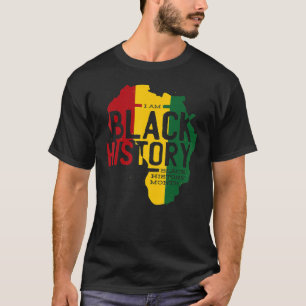 Camiseta Eu Sou a História Negra Melanin Afro Orgulho Boys
