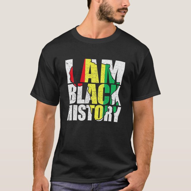 Camiseta Eu Sou a História Negra Melanina Orgulho História  (Frente)