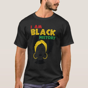 Camiseta Eu Sou a História Negra Menina Negra Aftosa Mulhe