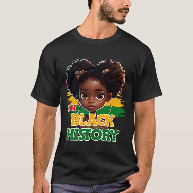 Camiseta Eu sou a História Negra Mês 2023 BHM para Mulheres (Frente)