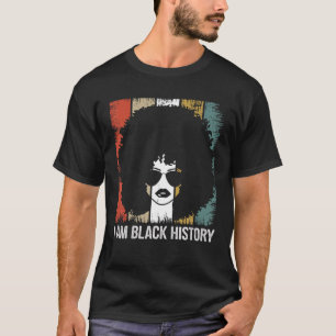 Camiseta Eu Sou A História Negra Mês Afro-Americano Para As
