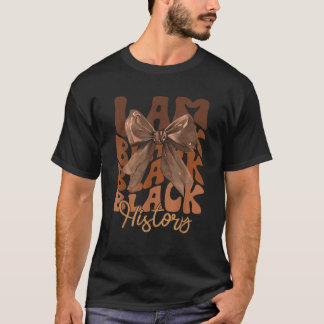 Camiseta Eu sou a História Negra Mês Arco Coquette afro Ame
