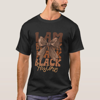 Camiseta Eu sou a História Negra Mês Arco Coquette afro Ame